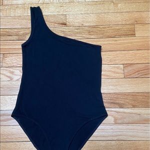 black one shoulder bodysuit SOLD